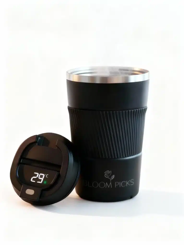 380 mL Siyah Şık Tasarım Çift Katmanlı Paslanmaz Çelik Termos Bardak Sızdırmaz Sıcak-Soğuk Araç Uyumu