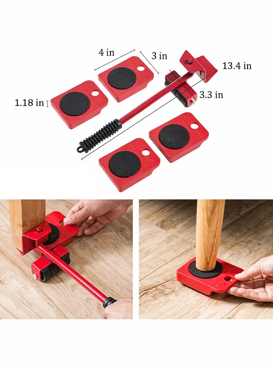 Dayanıklı Metal Gövdeli Mobilya Eşya Taşıma ve Kaldırma Seti 150 KG'a kadar - Görsel 4