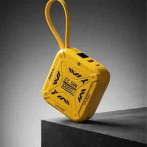 BLOOMPİCKS Dahili Kablolu 10000mAh 22,5W Hızlı Şarj Powerbank – Type-C & iPhone Uyumlu – LED Ekranlı